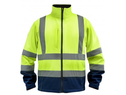 Bunda softshell reflexní, vel. S, žlutý