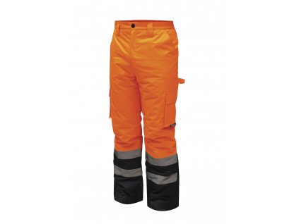 Reflexní zateplené kalhoty vel. XXXL, oranžové DEDRA BH80SP2-XXXL  + Dárek, servis bez starostí v hodnotě 300Kč