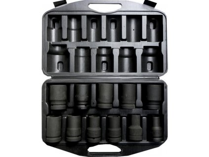 Sada nástrčných hlavic 1", 11ks, 17-41mm, GEKO