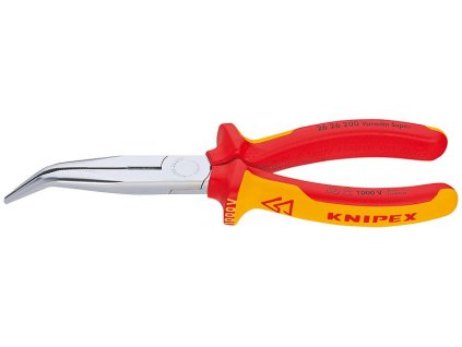 Zahnuté kleště s půlkulatými čelistmi Knipex 200 mm, potah PVC do 1000V
