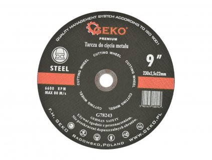 Kotouč řezný na kov, 230x2,5mm PREMIUM GEKO nářadí G78243