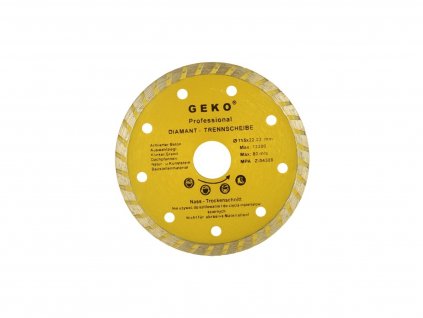 Diamantový řezný kotouč, TURBO, 115x22mm GEKO nářadí G00260