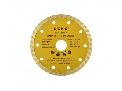 Diamantový řezný kotouč, TURBO, 125x22mm GEKO nářadí G00261