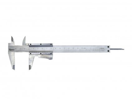 Měřítko posuvné kovové, 0-150mm x 0,02, dřevěná krabička GEKO nářadí G01491