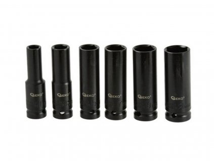 Rázové hlavice sada 6ks, 1/2" 10-21 mm, délka 77 mm. GEKO nářadí G10500