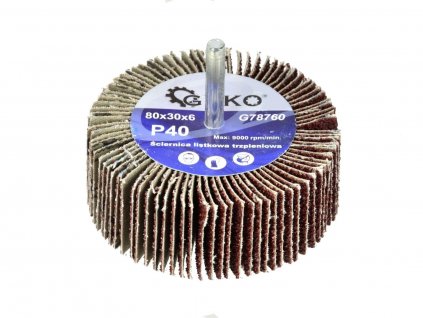 Kotouč brusný se stopkou, 80x30x6 mm, P60, GKEO GEKO