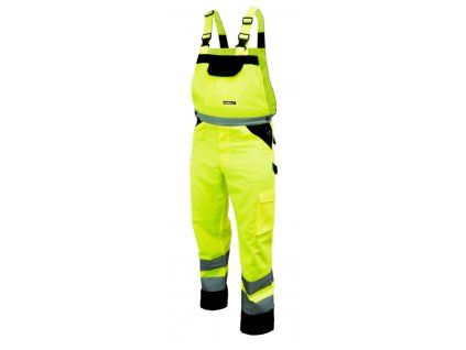 Reflexní kalhoty s laclem vel. XL žluté DEDRA BH81SO1-XL  + Dárek, servis bez starostí v hodnotě 300Kč