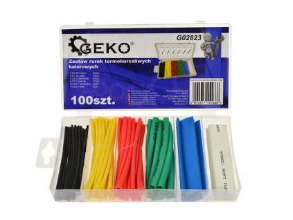 Sada barevných smršťovacích hadiček 100 ks GEKO nářadí G02823