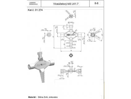 LIDOKOV - Klíč víceúčelový LK1.7 LIDOKOV 01.374