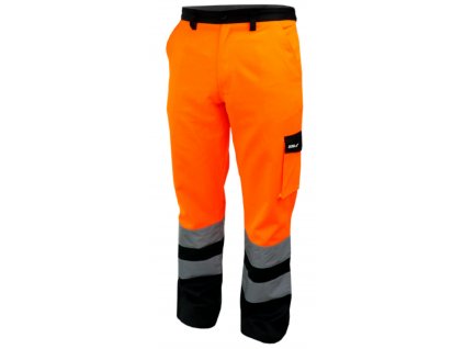 Reflexní kalhoty vel. LD, oranžové DEDRA BH81SP2-LD