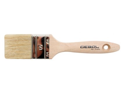 Štětec plochý MALER HELL 100mm, bílá štětina, dřevěná rukojeť