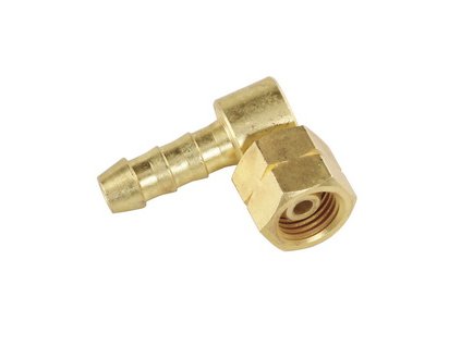 Plynový nátrubek 8mm s maticí G1/4"L s odbočkou 90° MEVA 4352