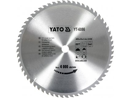 Kotouč na dřevo 400 x 30 mm 60z Yato YT-6086  + Dárek, servis bez starostí v hodnotě 300Kč