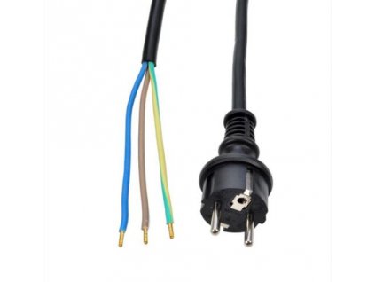 SOLIGHT - flexo šňůra 3x1,5mm2 gumová černá - 2,5m Solight Holding s.r.o. PF36