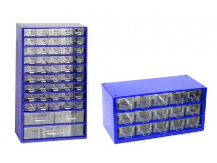 Set skříňek na drobné součástky do dílny, 6744M + 6740M - modrá MARS Svratka 6791M  + Dárek, servis bez starostí v hodnotě 300Kč