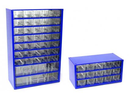Set skříňek na drobné součástky do dílny, 6741M + 6740M - modrá MARS Svratka 6792M  + Dárek, servis bez starostí v hodnotě 300Kč