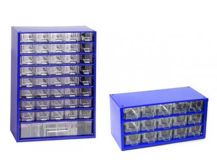 Set skříňek na drobné součástky do dílny, 6703M + 6740M - modrá MARS Svratka 6793M  + Dárek, servis bez starostí v hodnotě 300Kč