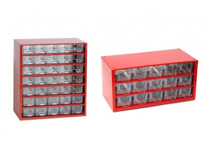 Set skříňek na drobné součástky do dílny, 6730C + 6740C - červená MARS Svratka 6794C  + Dárek, servis bez starostí v hodnotě 300Kč