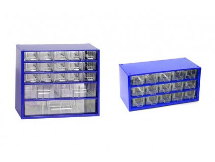 Set skříňek na drobné součástky do dílny, 6760M + 6740M - modrá MARS Svratka 6796M  + Dárek, servis bez starostí v hodnotě 300Kč