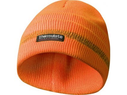 Reflexní zimní pracovní čepice, materiál THINSULATE - oranžová GEBOL 700000