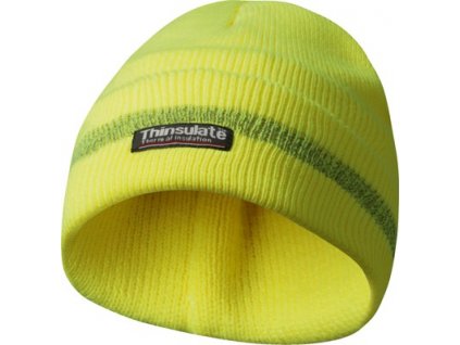 Reflexní zimní pracovní čepice, materiál THINSULATE - žlutá GEBOL 700001