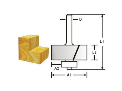 Falcovací fréza s ložiskem Makita D-48739