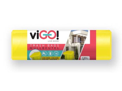 viGO! Pytle do odpadkových košů LD 120l/8 ks PLAST - žluté QUICKPACK 7721638A