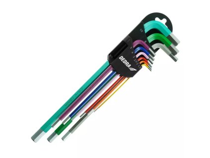 Imbusové klíče extra dlouhé barevné, 1,5–10 mm, sada 9 ks,S2 DEDRA 06F205
