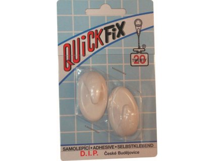 Samolepicí háček Quickfix, typ 1 - bílý - 2 ks v blistru D.I.P. DIP1017