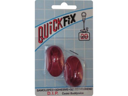 Samolepicí háček Quickfix, typ 2  - 2ks - červený D.I.P. DIP1035