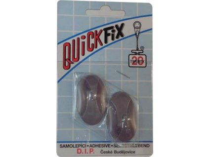 Samolepicí háček Quickfix, typ 2  - 2ks - šedý D.I.P. DIP1038