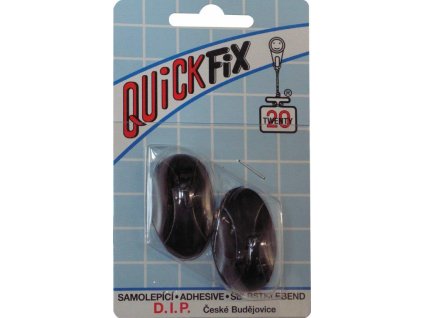 Samolepicí háček Quickfix, typ 2  - 2ks - černý D.I.P. DIP1042