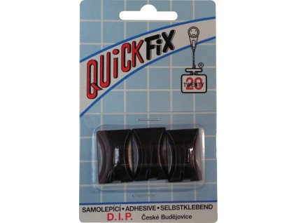 Samolepicí háček Quickfix, typ 4  - 3ks - černý D.I.P. DIP1068