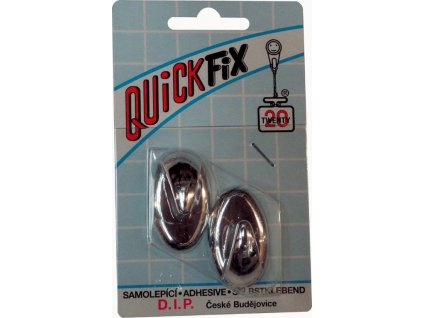 Samolepicí háček Quickfix, typ 1  - 2s - stříbrný D.I.P. DIP1072