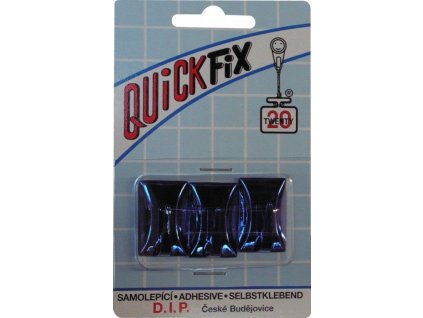 Samolepicí háček Quickfix, typ 4  - 3ks - chrom D.I.P. DIP1086