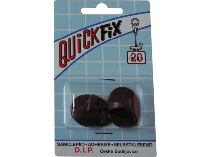 Samolepicí háček Quickfix, typ 6  - 2ks - tmavě hnědý D.I.P. DIP2487