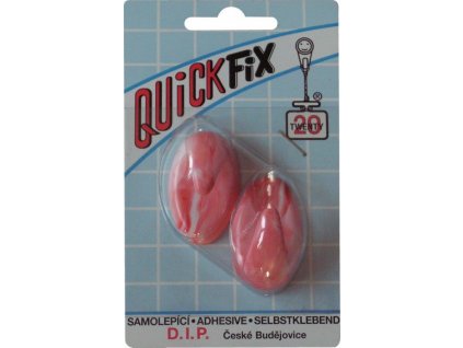 Samolepicí háček Quickfix, typ 1  - 2ks - bílo/červený D.I.P. DIP2549