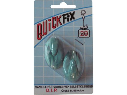 Samolepicí háček Quickfix, typ 1  - 2ks - bílo/zelený D.I.P. DIP2553