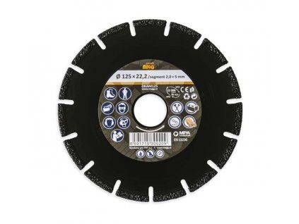 Speciální diamantový řezný kotouč 125x22,2mm