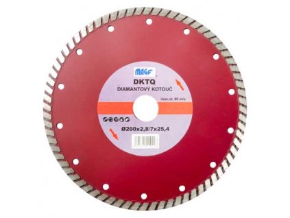 Řezný diamantový kotouč TURBO EXCELLENT 200x25,4mm MAGG DKTQ200  + Dárek, servis bez starostí v hodnotě 300Kč