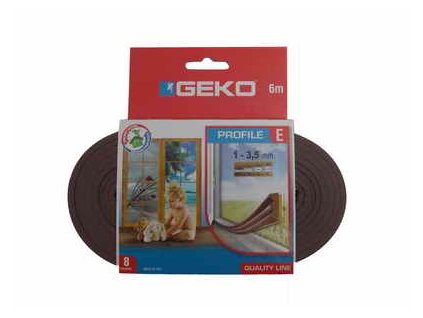 Těsnění do oken hnědé samolepící EPDM guma 9x4mm/ 6m E-profil