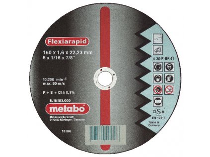 METABO - řezný kotouč - nerez - FLEXIRAPID 230x1,9x22,2mm rovný… METABO 616185000