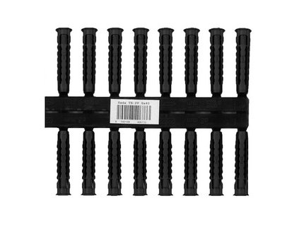 Hmoždinka univerzální TX-PP 8x40 sada 2x10 ks černá Truhlář a spol. s. r. o. TX-PP08X40