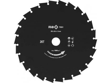 Ocelový žací kotouč pro křovinořez 250 mm Toya TO-79561
