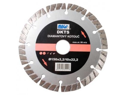 Diamantový kotouč TURBO segment 150x22,2mm MAGG DKTS150