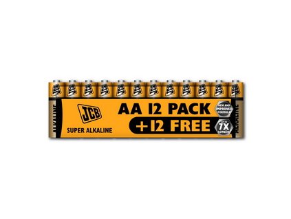 JCB SUPER alkalická baterie AA/LR06, krabice 24 ks