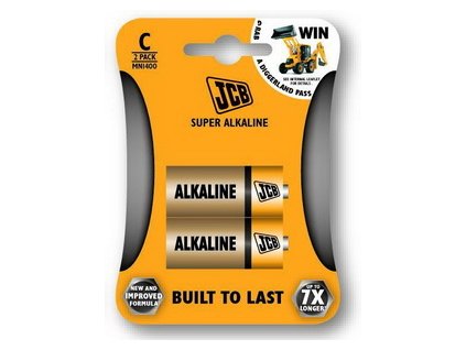 JCB SUPER alkalická baterie C/LR14, blistr 2 ks
