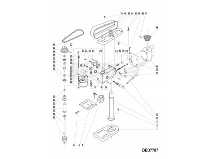 Vrtací sklíčidlo 1,5-13 mm DEDRA XDED7707.67