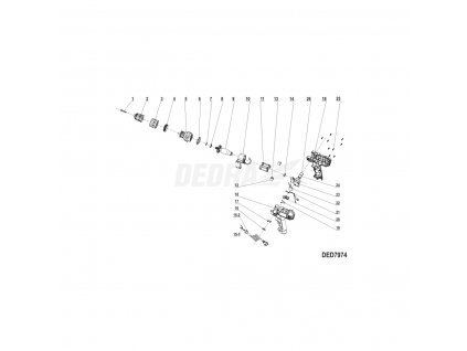 Rotor + stator DEDRA XDED7974.09