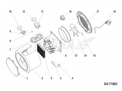 Termostat DEDRA XDA-T180C.09